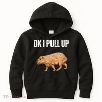 Ok I Pull Up Capybara Shirt Funny Capybara Meme Ok I Pull Up Kids Hoodie thumb 0