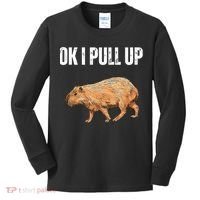 Ok I Pull Up Capybara Shirt Funny Capybara Meme Ok I Pull Up Kids Long Sleeve Shirt thumb 0