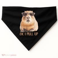 Ok I Pull Up Capybara USA-Made Doggie Bandana thumb 0