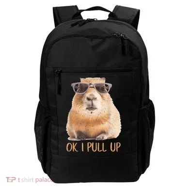 Ok I Pull Up Capybara Backpack