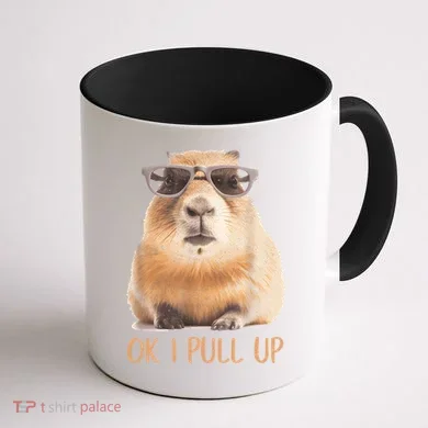 Ok I Pull Up Capybara Coffee Mug back