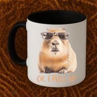 Ok I Pull Up Capybara Coffee Mug thumb 2