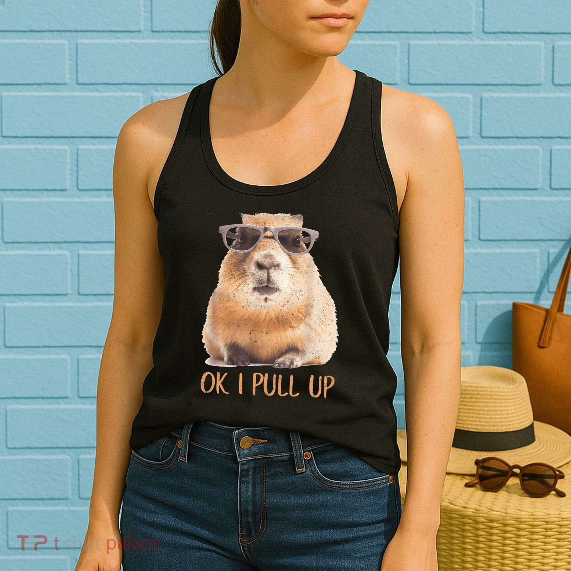 Ok I Pull Up Capybara Women's Tank Top