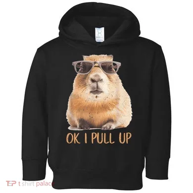Ok I Pull Up Capybara Toddler Hoodie