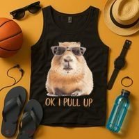 Ok I Pull Up Capybara Tank Top thumb 4
