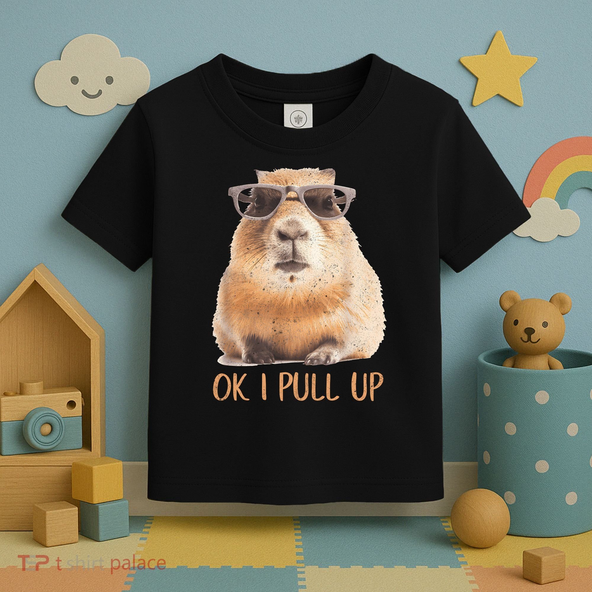 Ok I Pull Up Capybara Toddler T-Shirt