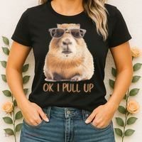 Ok I Pull Up Capybara Women's T-Shirt thumb 2