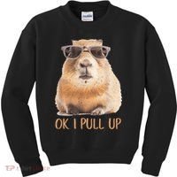 Ok I Pull Up Capybara Kids Sweatshirt thumb 0