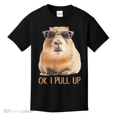 Ok I Pull Up Capybara Kids T-Shirt