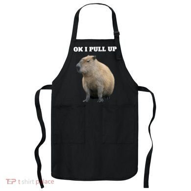 Ok I Pull Up Capybara Apron