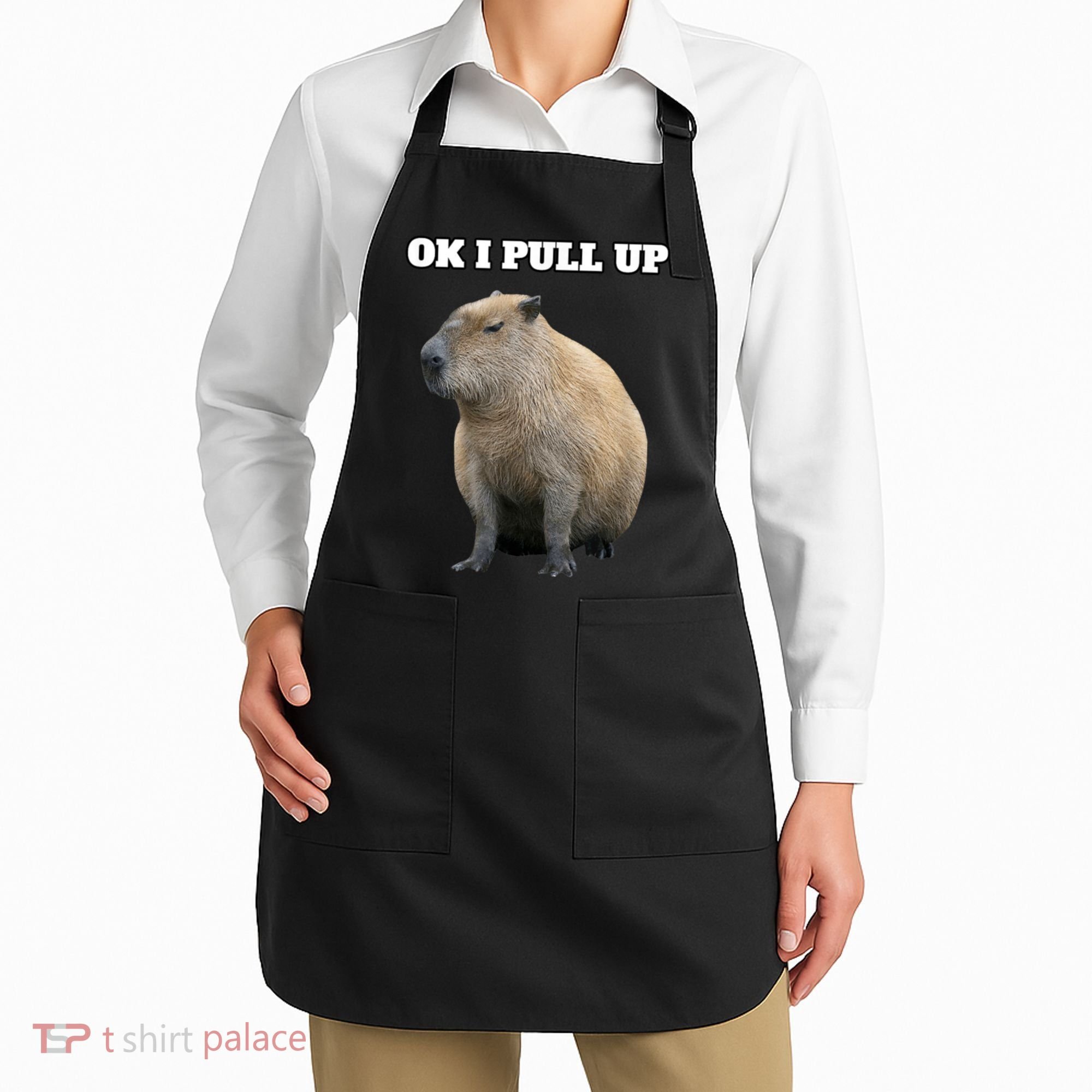 Ok I Pull Up Capybara Apron