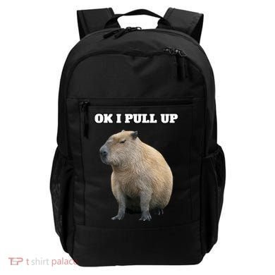 Ok I Pull Up Capybara Backpack