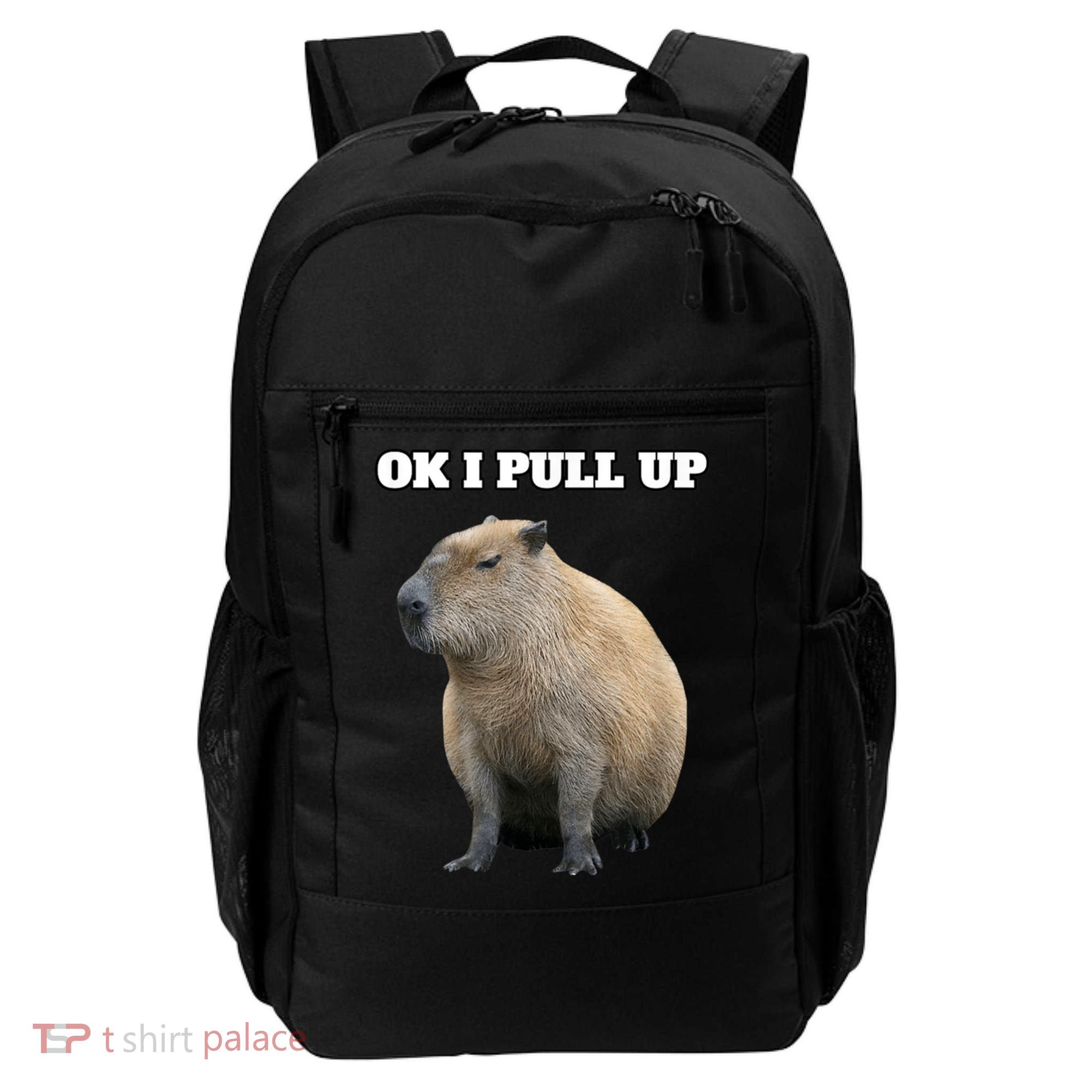 Ok I Pull Up Capybara Backpack