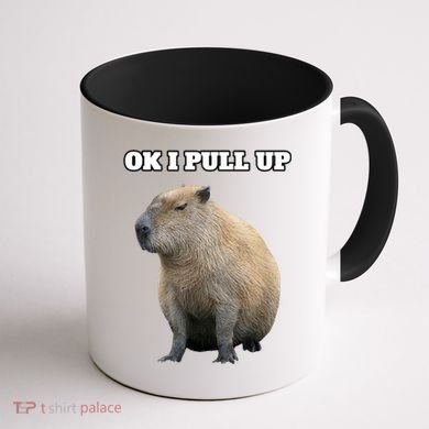 Ok I Pull Up Capybara Coffee Mug back