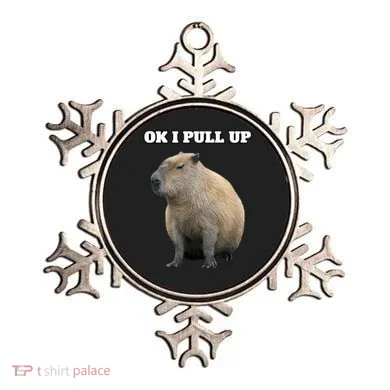 Ok I Pull Up Capybara Ornament
