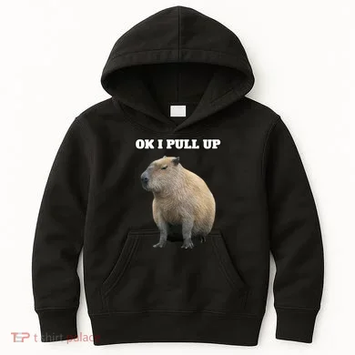 Ok I Pull Up Capybara Kids Hoodie