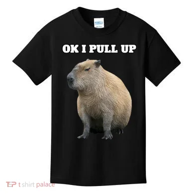 Ok I Pull Up Capybara Kids T-Shirt