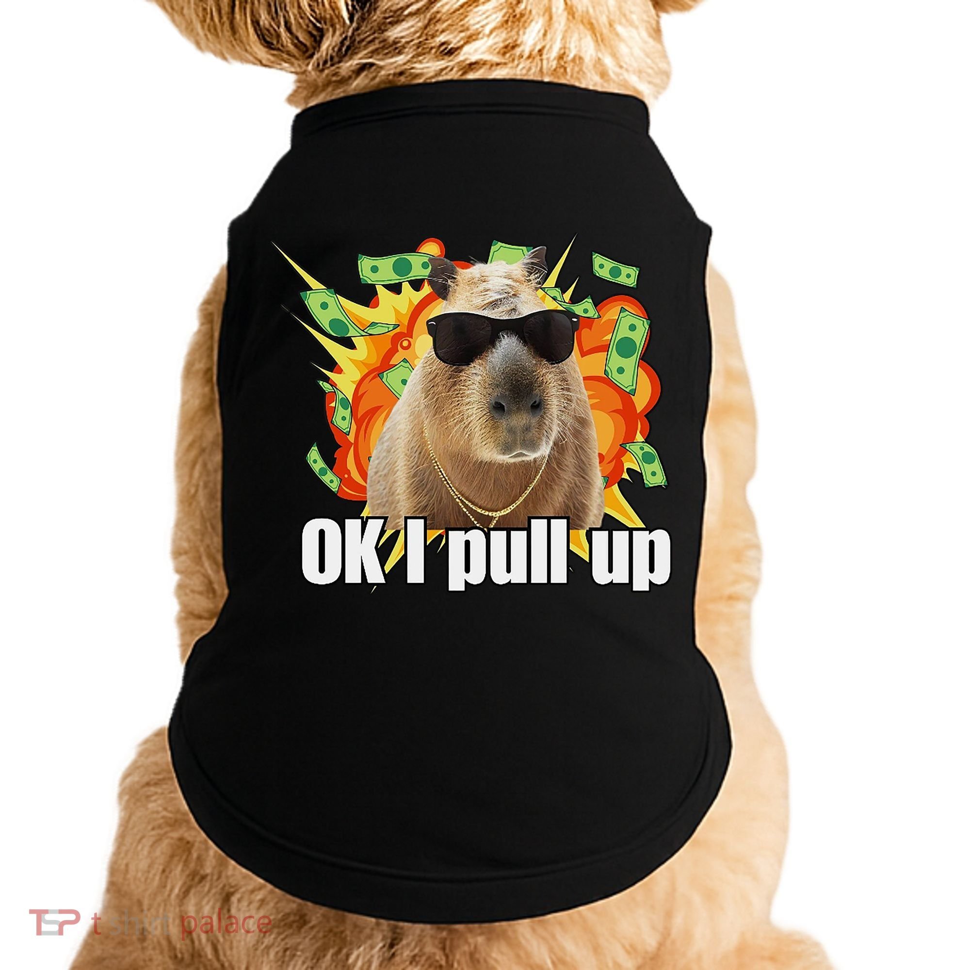 Ok I Pull Up Capybara Funny Meme Doggie Tank