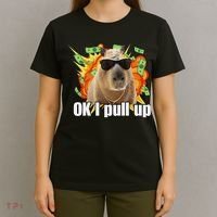 Ok I Pull Up Capybara Funny Meme T-Shirt thumb 4