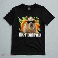 Ok I Pull Up Capybara Funny Meme T-Shirt thumb 5