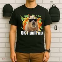 Ok I Pull Up Capybara Funny Meme T-Shirt thumb 6