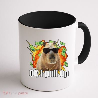 Ok I Pull Up Capybara Funny Meme Coffee Mug back