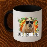 Ok I Pull Up Capybara Funny Meme Coffee Mug thumb 2
