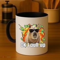 Ok I Pull Up Capybara Funny Meme Coffee Mug thumb 4
