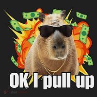 Ok I Pull Up Capybara Funny Meme Golf Towel thumb 3