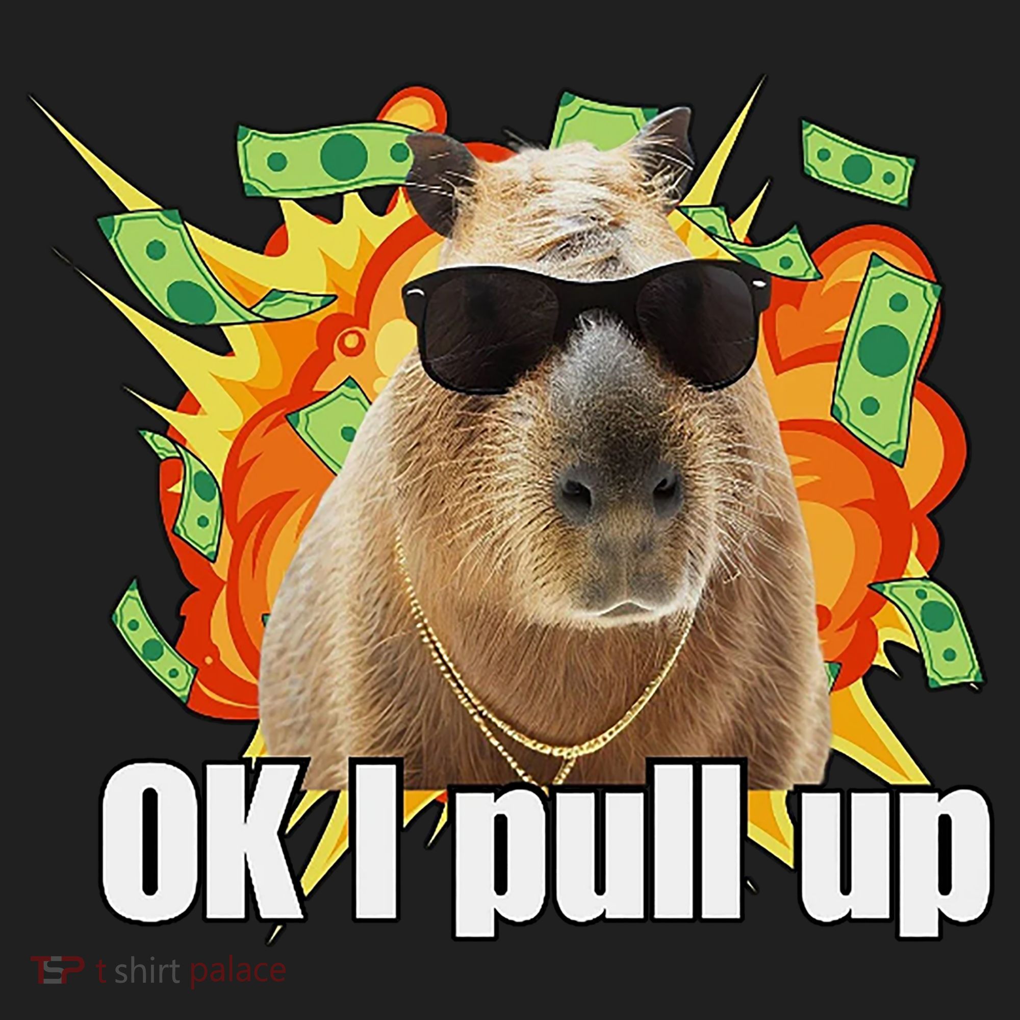 Ok I Pull Up Capybara Funny Meme Golf Towel