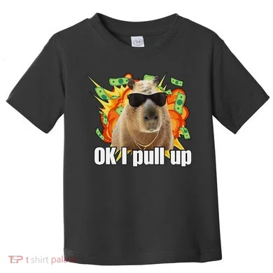 Ok I Pull Up Capybara Funny Meme Toddler T-Shirt