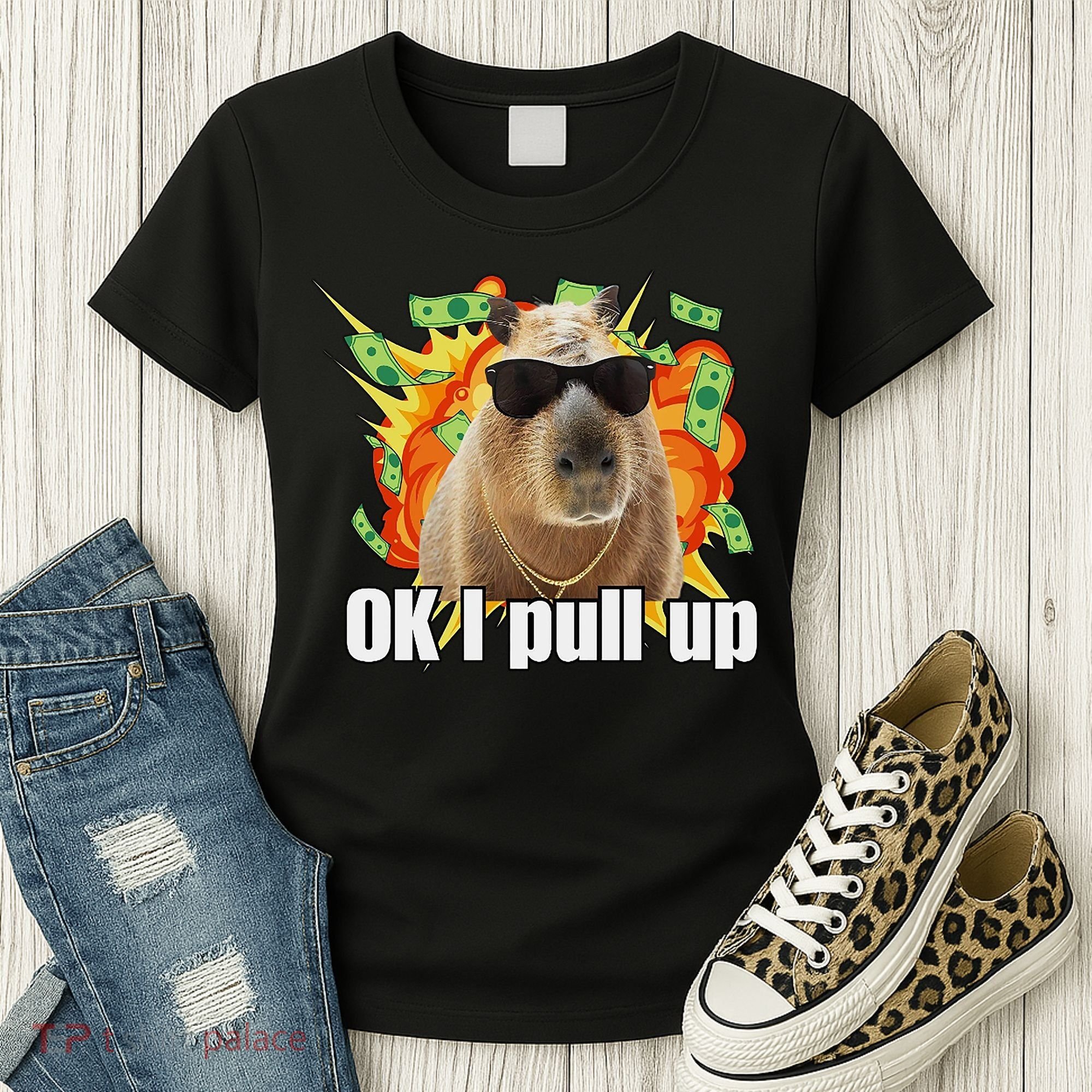 Ok I Pull Up Capybara Funny Meme Women's T-Shirt