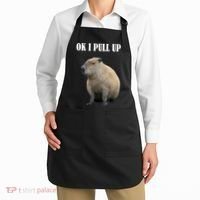 Ok I Pull Up Capybara Funny Apron thumb 2