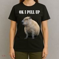 Ok I Pull Up Capybara Funny T-Shirt thumb 4