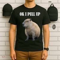 Ok I Pull Up Capybara Funny T-Shirt thumb 6