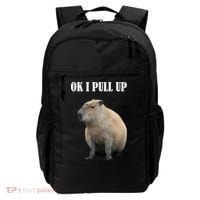 Ok I Pull Up Capybara Funny Backpack thumb 0
