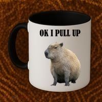 Ok I Pull Up Capybara Funny Coffee Mug thumb 2