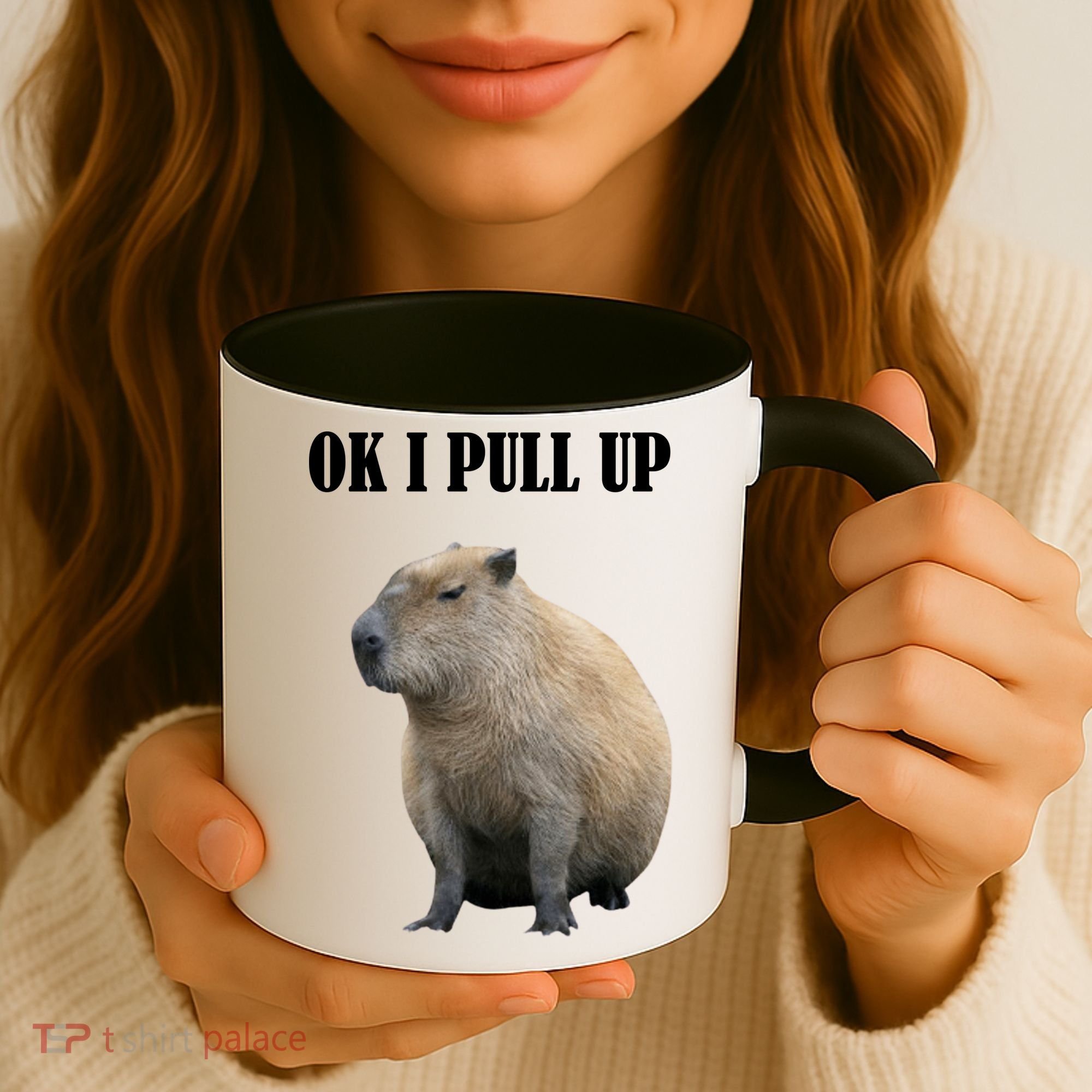 Ok I Pull Up Capybara Funny Coffee Mug