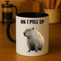 Ok I Pull Up Capybara Funny Coffee Mug thumb 4