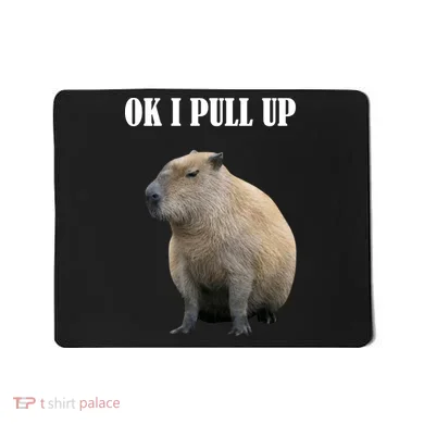 Ok I Pull Up Capybara Funny Mousepad