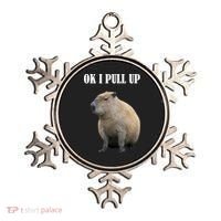 Ok I Pull Up Capybara Funny Ornament thumb 0