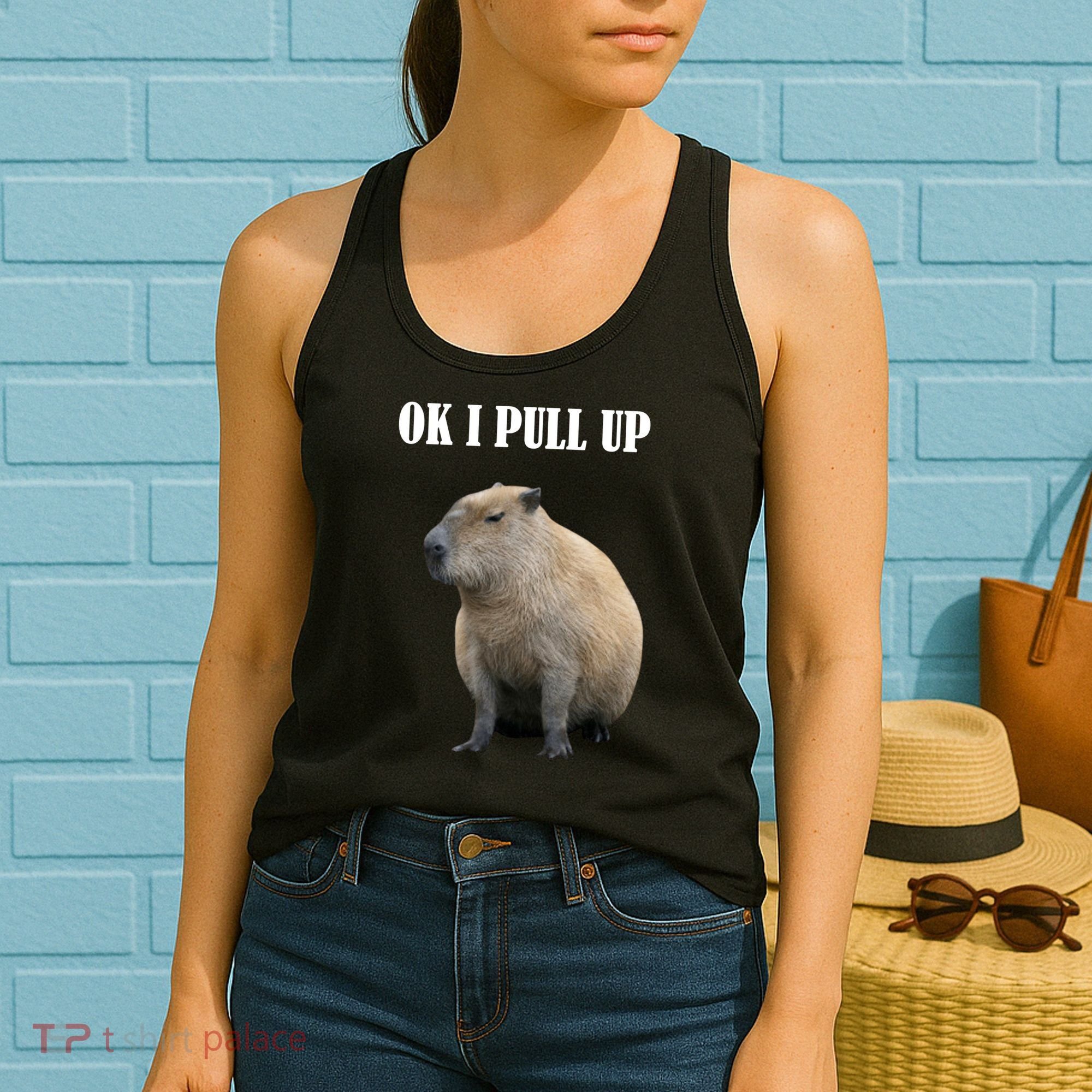 Ok I Pull Up Capybara Funny Women's Tank Top