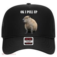 Ok I Pull Up Capybara Funny Hat thumb 0