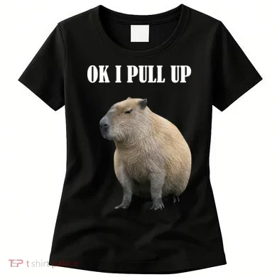 Ok I Pull Up Capybara Funny Women's T-Shirt