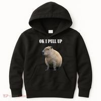 Ok I Pull Up Capybara Funny Kids Hoodie thumb 0