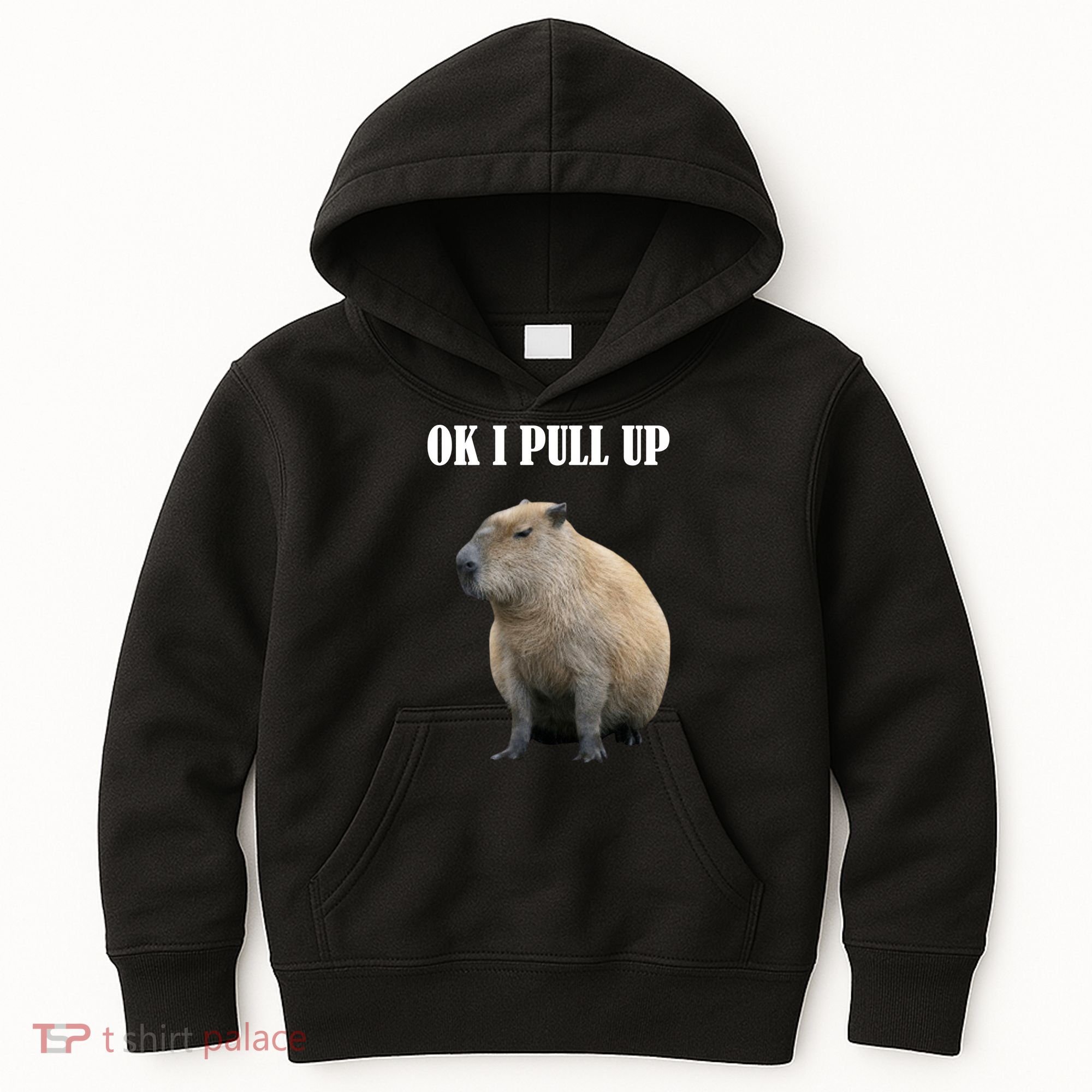 Ok I Pull Up Capybara Funny Kids Hoodie