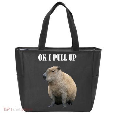 Ok I Pull Up Capybara Funny Tote Bag