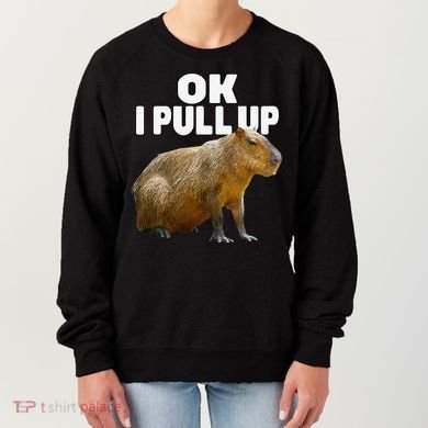 Ok I Pull Up Capybara Funny Capybara Lover Dank Meme Women's Sweatshirt