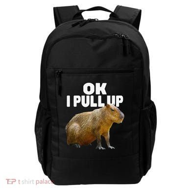 Ok I Pull Up Capybara Funny Capybara Lover Dank Meme Backpack