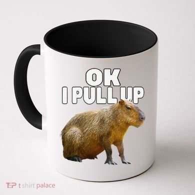 Ok I Pull Up Capybara Funny Capybara Lover Dank Meme Coffee Mug